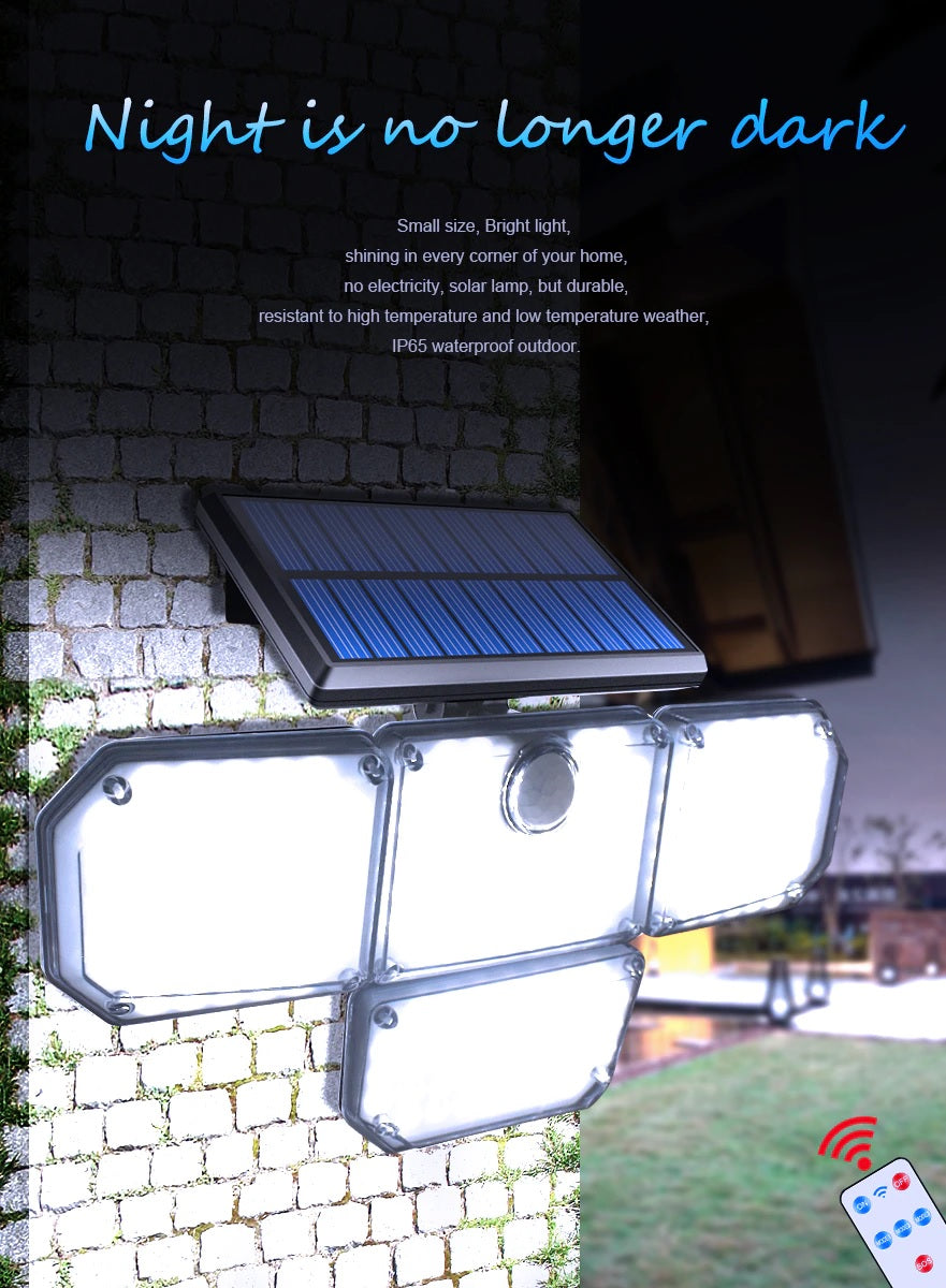 4 Head Solar Light with Remote