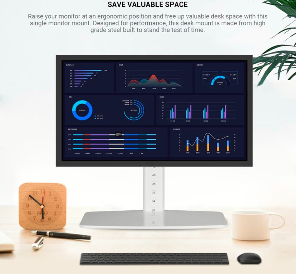 Single Monitor Desk Mount Vertical Lift Monitor Stand 17"-27"