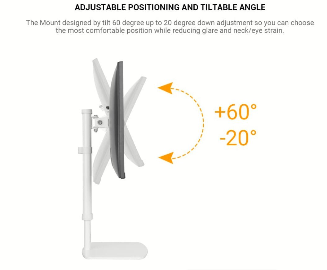 Single Monitor Desk Mount Vertical Lift Monitor Stand 17"-27"