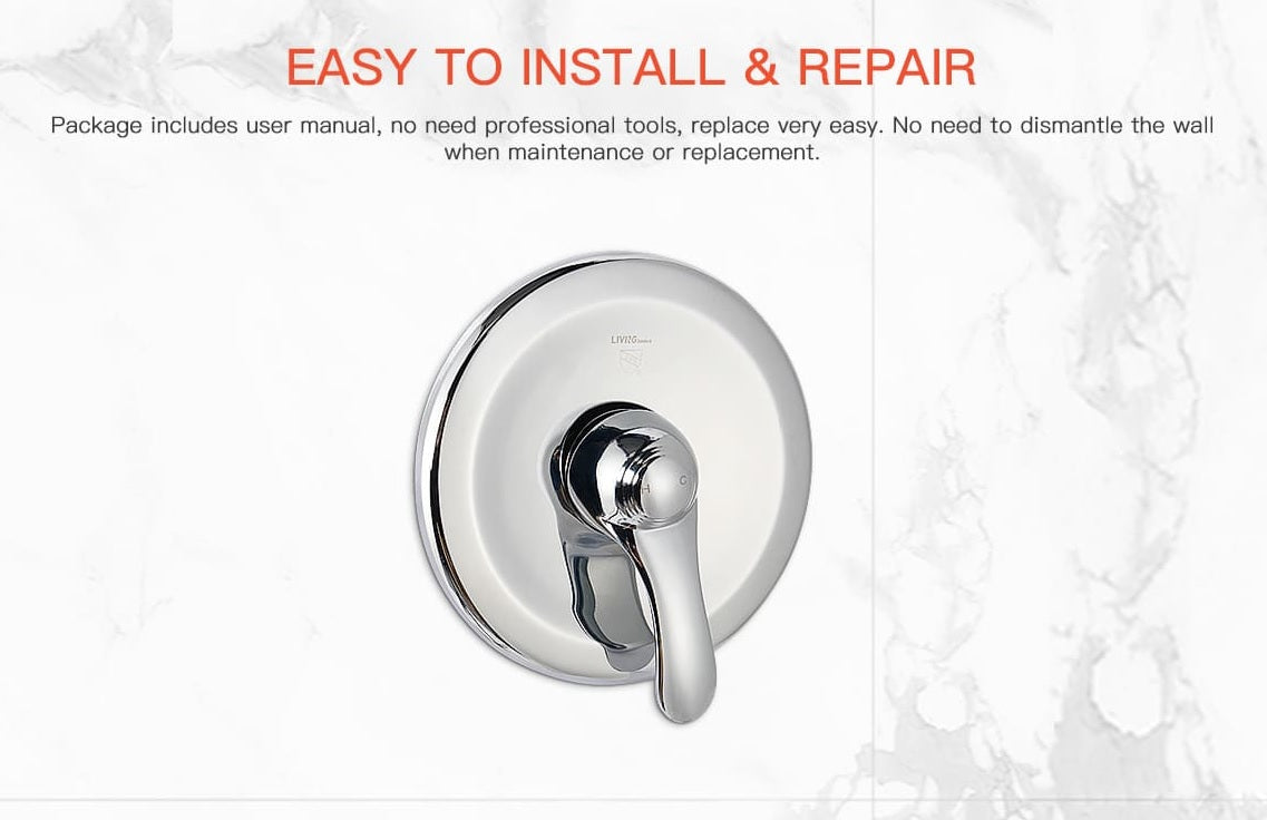Bathroom Wall Mounted Rainfall Shower Faucet Set, With Pressure Balance Valve