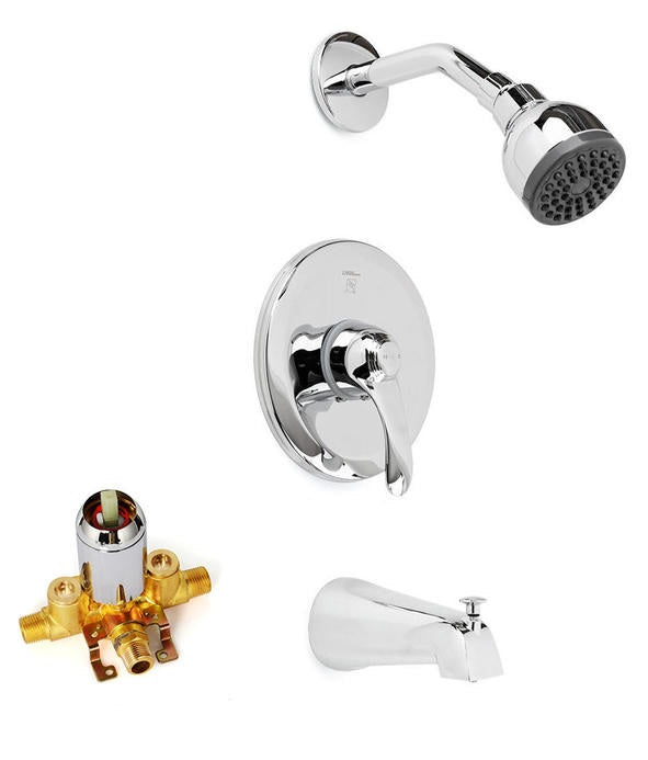 Bathroom Wall Mounted Rainfall Shower Faucet Set, With Pressure Balance Valve
