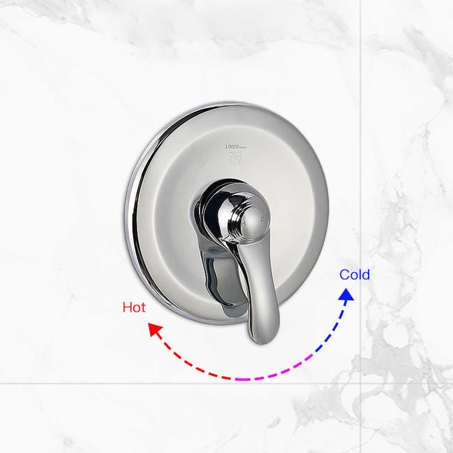 Bathroom Wall Mounted Rainfall Shower Faucet Set, With Pressure Balance Valve